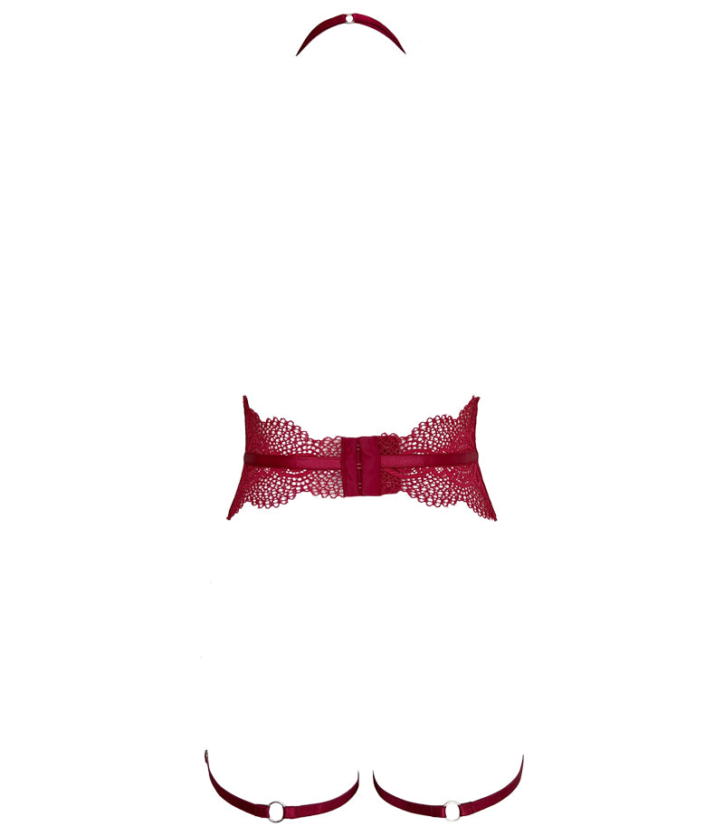 LA PETITE MORT HARNESS IN DEEP RED