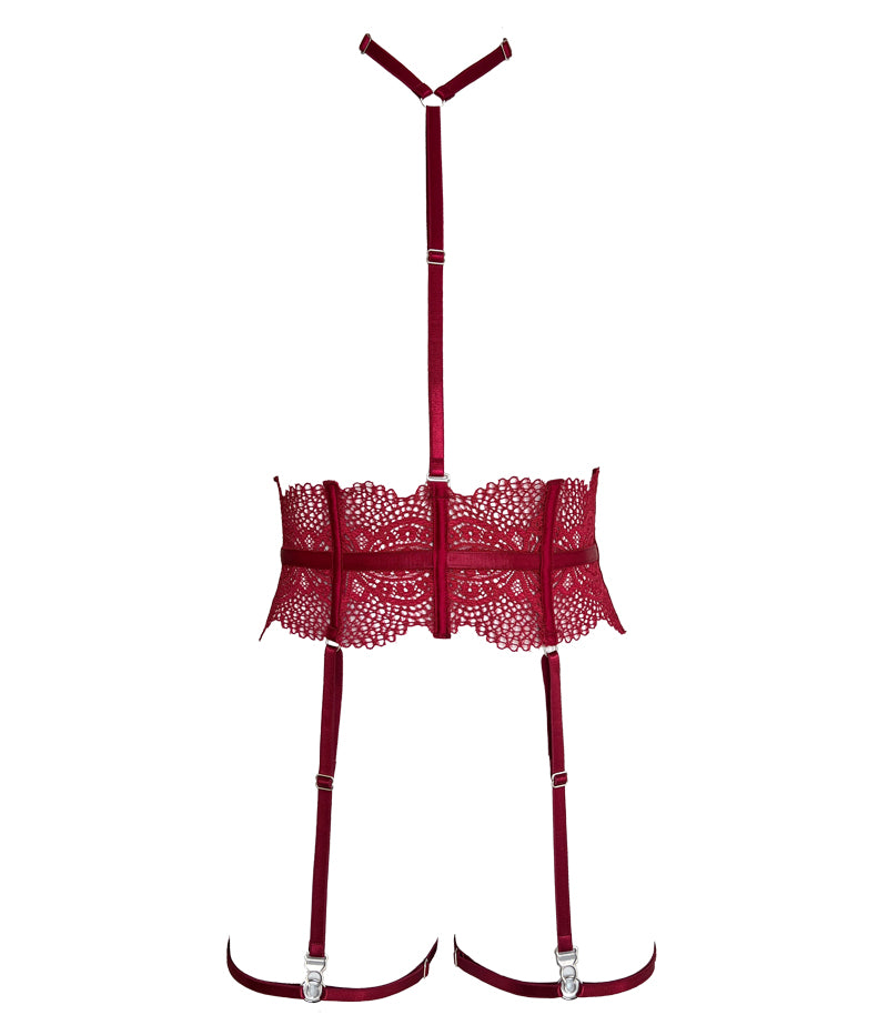 LA PETITE MORT HARNESS IN DEEP RED